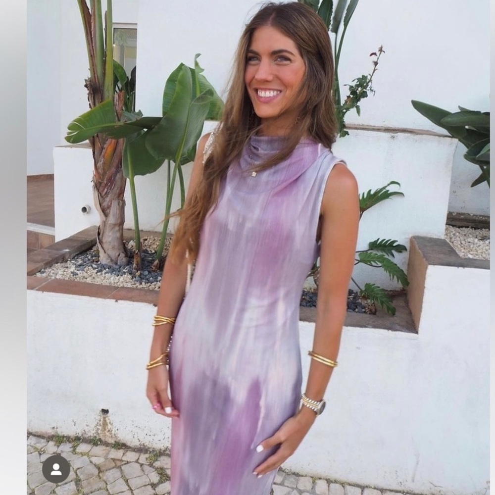 Zara purple midi dress